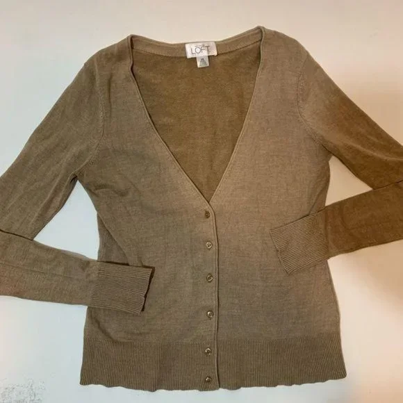 Ann Taylor LOFT Silk‎ Blend Cardigan - Picture 5 of 9
